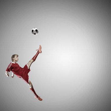 meilleurs buteurs Bundesliga: joueur en pleine action avec un tir acrobatique.