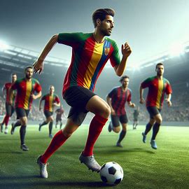 Joueur en action lors du match Barcelone contre Real Betis