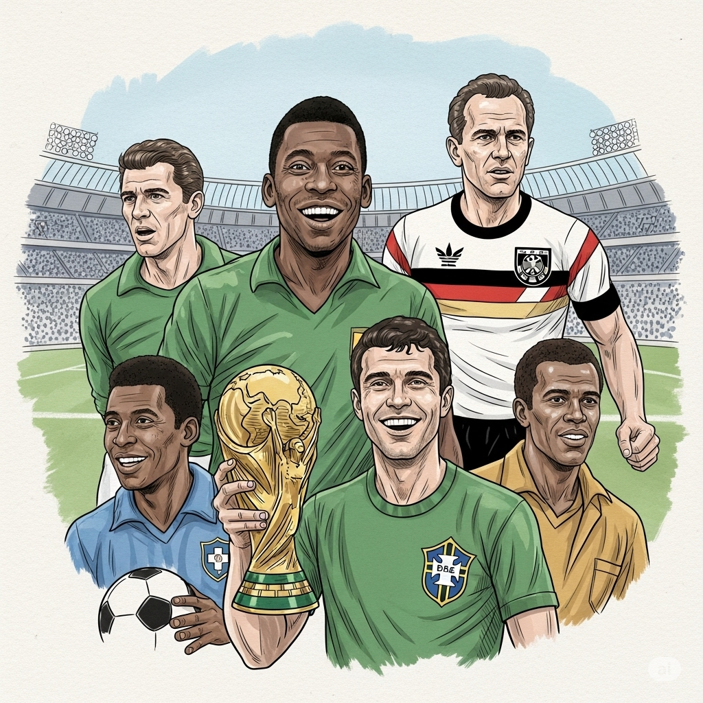 joueurs qui ont gagné le plus de Coupes du Monde :