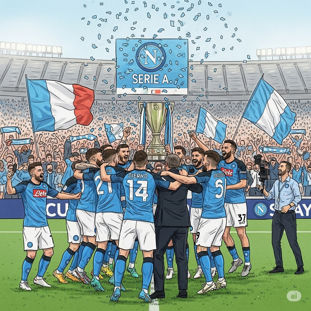 Naples remporte le titre de championnat d'Italie.