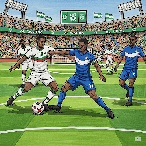image illustrant le match entre Al Wahda et Al Hilal