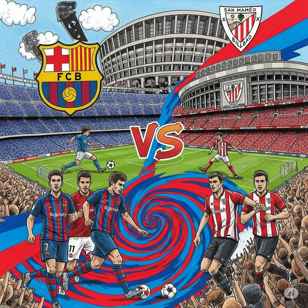 imageillustrant le match entre Barcelone et Bilbao