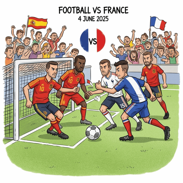 rencontre de football entre l'Espagne et la France jouée le 04/06/2025