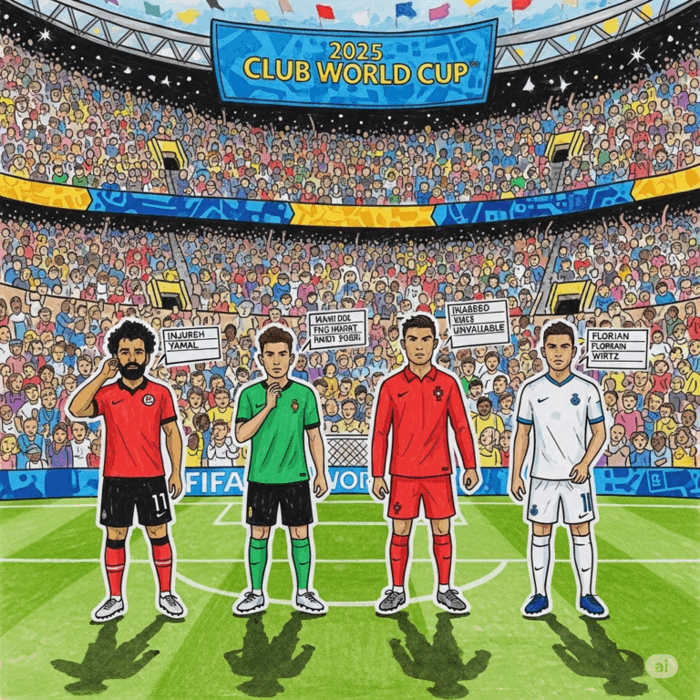 Les principales stars absentes de la Coupe du Monde des Clubs.