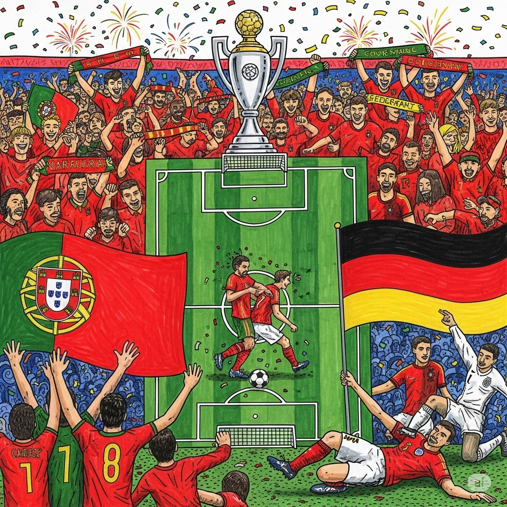 la victoire du Portugal contre l'Allemagne en demi-finale de la Ligue des Nations