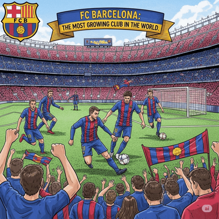 FC BARCELONE, le club le plus croissant du monde 