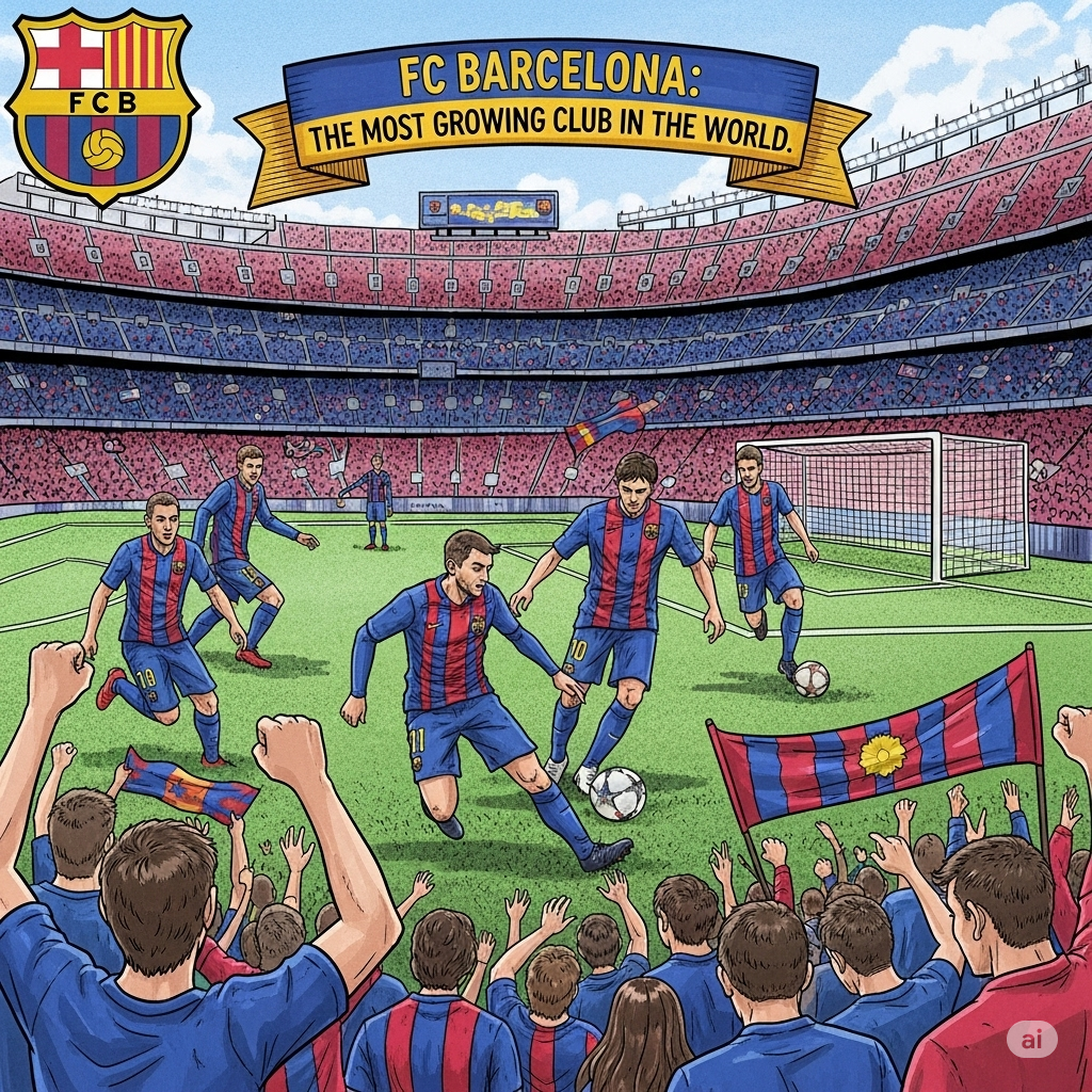FC BARCELONE, le club le plus croissant du monde 