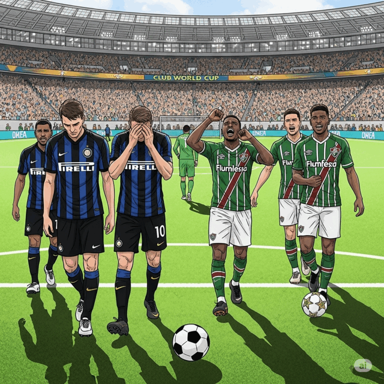 défaite de l'Inter de Milan face à Fluminense en huitième de finale de la coupe du monde des clubs