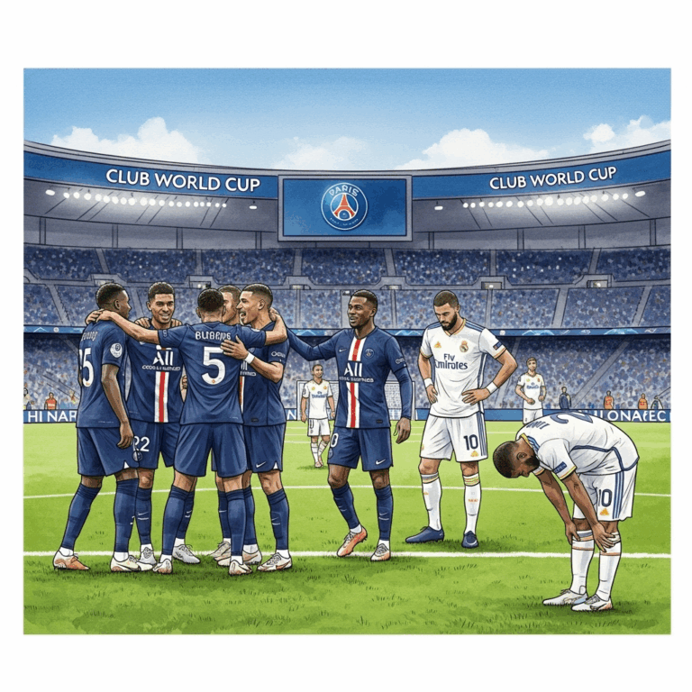 victoire du PSG face au Real Madrid lors de la Coupe du Monde des Clubs