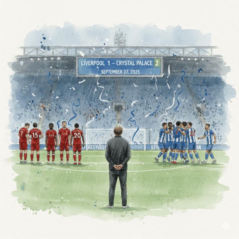 Première défaite de Liverpool en Premier League.