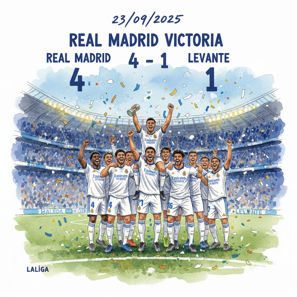 Liga: le real s'impose face à levante(4-1).