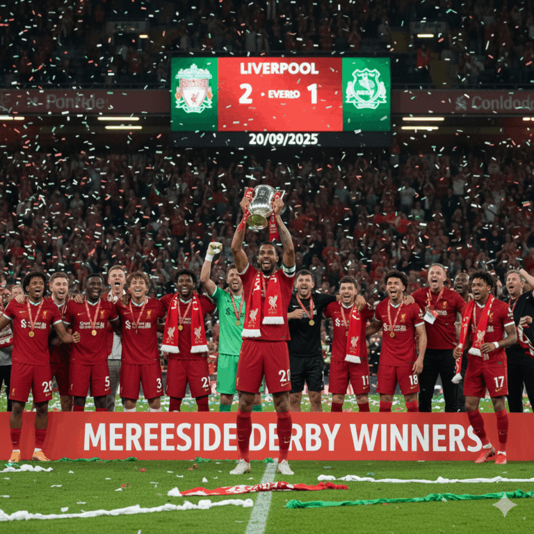 Liverpool s’impose face à Everton.
