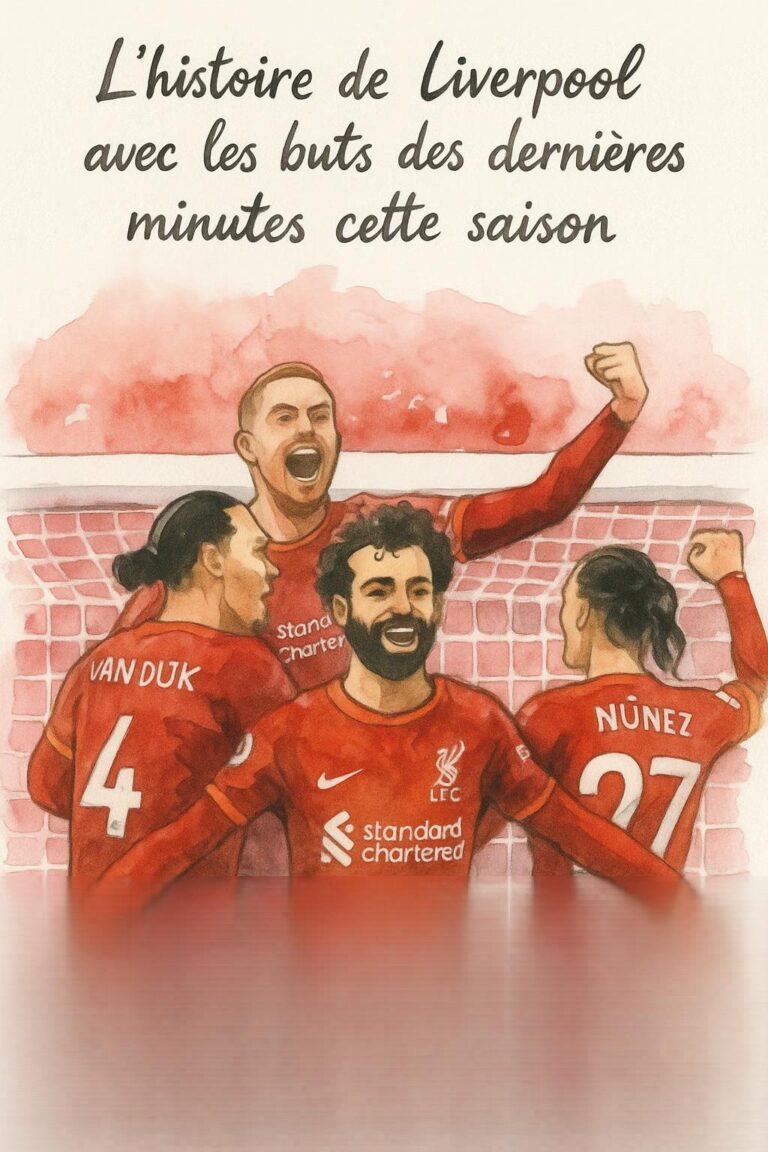 L’histoire de Liverpool avec les buts des dernieres minutes cette saison.