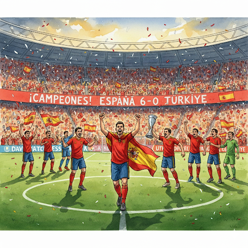 L'Espagne inflige une lourde défaite à la Turquie.