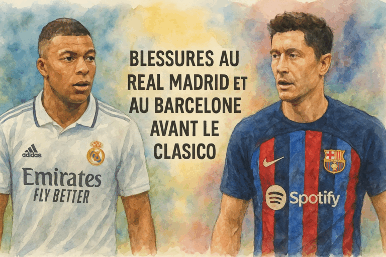 13 blessés au Real Madrid et Barcelone avant le Clasico de Liga