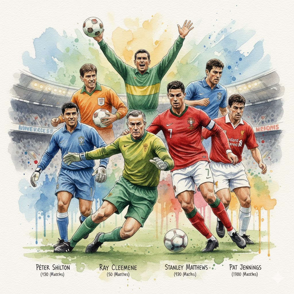 L'Élite des Immortels : Ces 7 joueurs qui ont dépassé les 1200 matchs professionnels, dont Cristiano Ronaldo