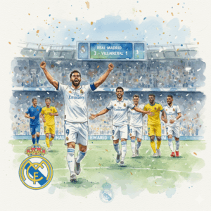 Liga: le Real Madrid s'impose contre Villarreal.