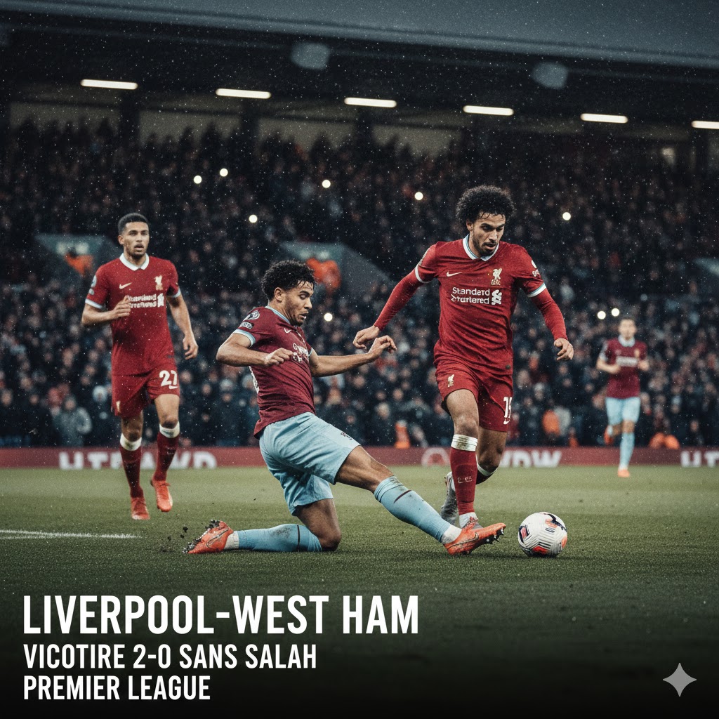 Sans Salah… Liverpool respire enfin en s’imposant face à West Ham.