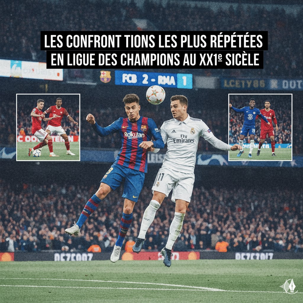 Les confrontations les plus répétées en Ligue des Champions au XXIᵉ siècle