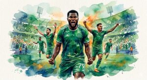 Franck Kessié célébrant son but avec Al-Ahli en Ligue des champions de l'AFC.