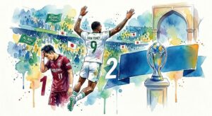 Célébration d'Ivan Toney après son but décisif avec Al-Ahli face au Vissel Kobe en demi-finale de l'AFC Champions League