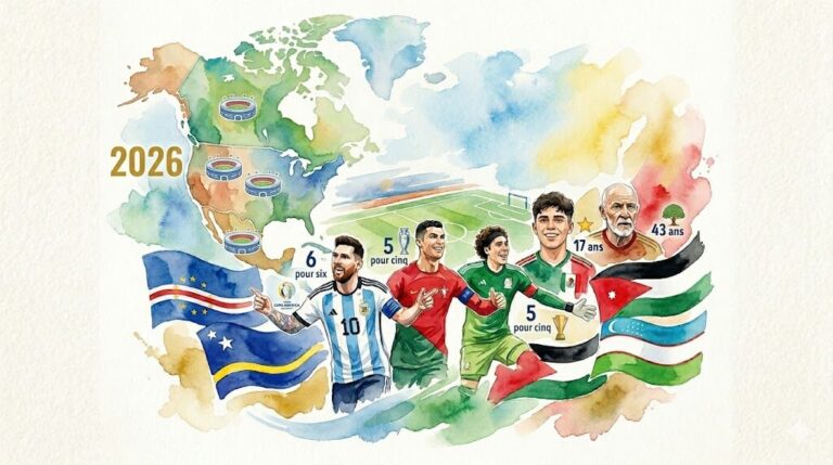 Graphisme ou illustration de la Coupe du monde 2026 avec les drapeaux des pays participants