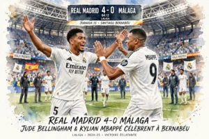 Real Madrid 4-0 Malaga : Bellingham et Mbappé font le spectacle au Bernabéu