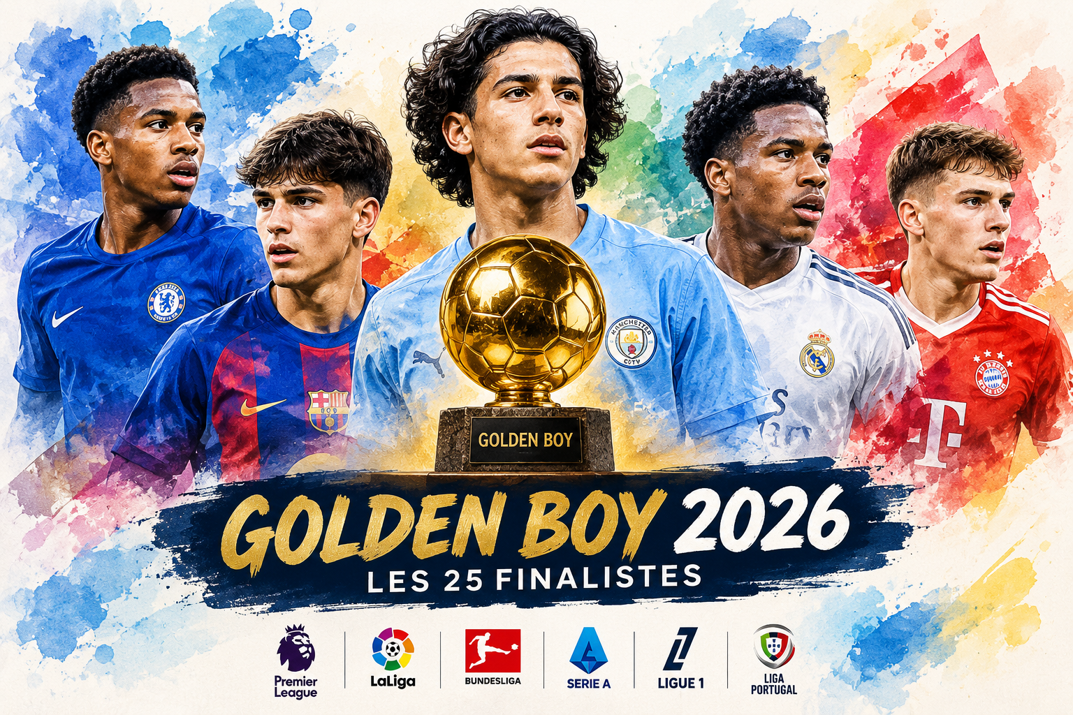 Golden Boy 2026 avec les 25 jeunes finalistes